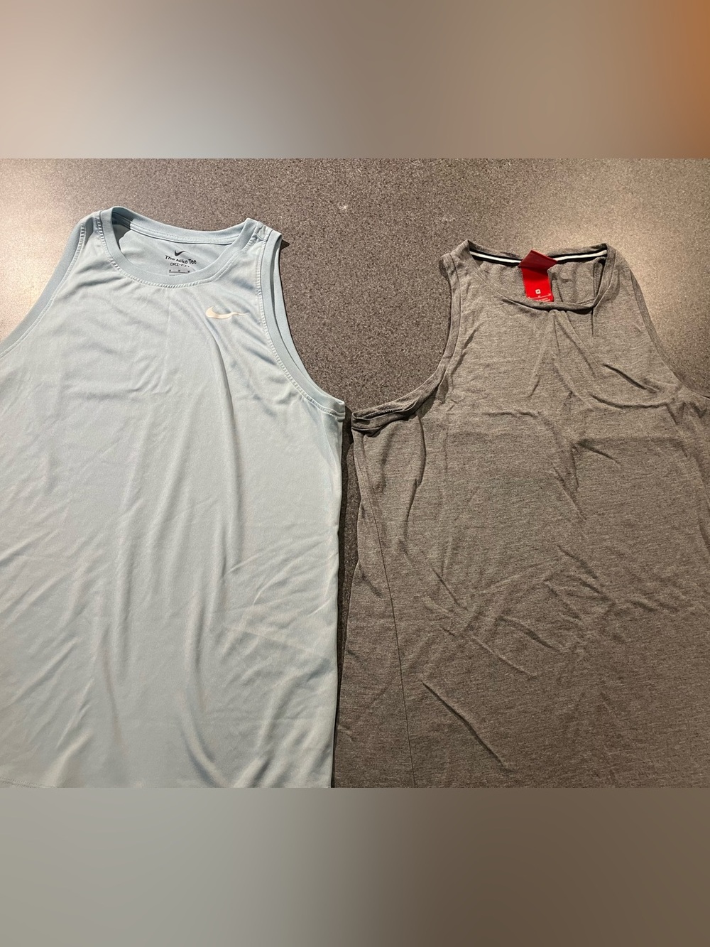 Nike Women’s Light Blue & Gray Tank Tops - Athletic Duo
